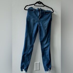 Loft Blue High Rise Skinny Ankle Jeans